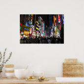 Tokyo neons Shinjuku par nuit Poster (Cuisine)