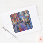 Tokyo Night Vierkante Sticker (Envelop)