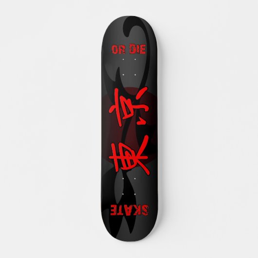 TOKYO-SCHAATS of -DIE v9 Skateboard (Voorkant)