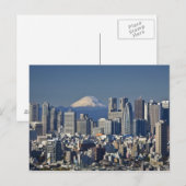 Tokyo, Shinjuku District Skyline, Mount Fuji Briefkaart (Voorkant / Achterkant)