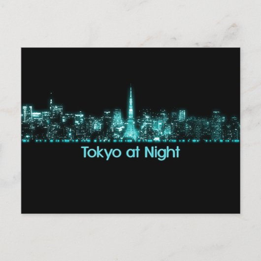 Tokyo Skyline Briefkaart (Voorkant)