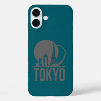 Tokyo Skyline Circle Design iPhone 16 Plus Hoesje