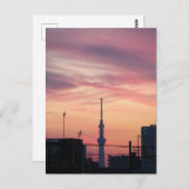 Tokyo Skytree op Sunset Briefkaart (Voorkant / Achterkant)