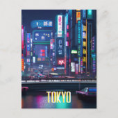 Tokyo Streets at Night Briefkaart (Voorkant)