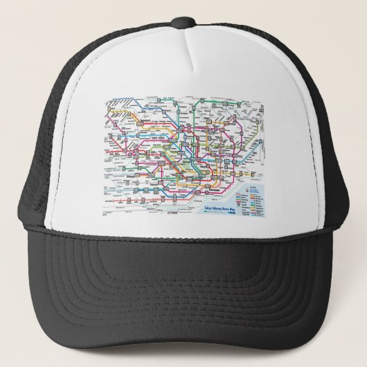 Tokyo Subway Map Baseball Pet (Voorkant)