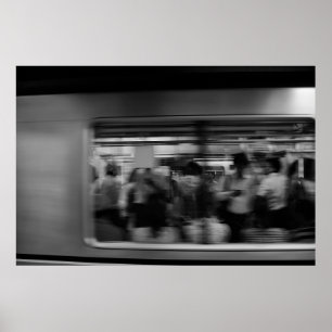 Tokyo Subway - Zwart-wit fotografie Poster