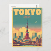 Tokyo Tower Japan reizen  geschenken Briefkaart (Voorkant / Achterkant)