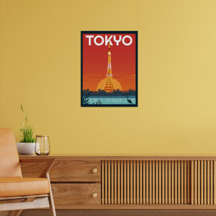 Tokyo Tower Japan reizen Retro geschenken Poster