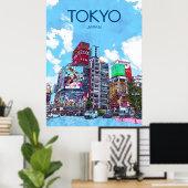 Tokyo Travel Poster (Thuiskantoor)
