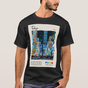 Tokyo Watercolor Travel T-shirt