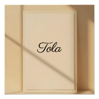 Tola Modern Name Poster – Personalized Wall Print Perfect Poster