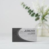 Tôle métallique Rivets Carte de visite gris (Debout devant)