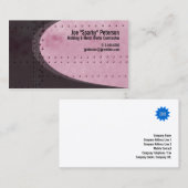 Tôle métallique Rivets Carte de visite rouge (Devant / Derrière)