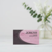 Tôle métallique Rivets Carte de visite rouge (Debout devant)