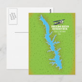 Toledo Bend réservoir Texas & Louisiana Carte (Devant / Derrière)