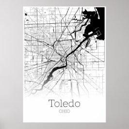 Toledo Map - Ohio - City Map Poster