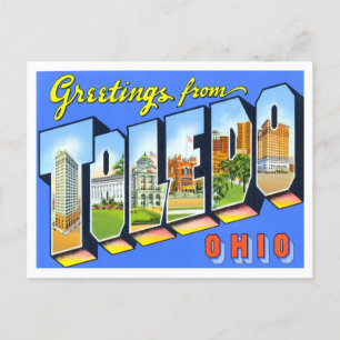 Toledo, Ohio Big Letters Briefkaart