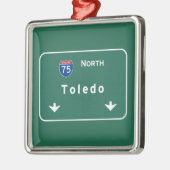 Toledo Ohio oh Interstate Highway Freeway : Metalen Ornament (Links)