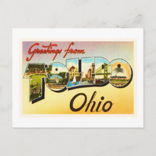 Toledo Ohio OH Old Vintage Travel Souvenir Briefkaart