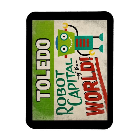 Toledo Ohio Robot - Funny  Magneet (Verticaal)