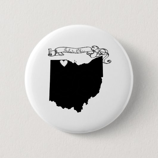 Toledo Ohio Ronde Button 5,7 Cm (Voorkant)