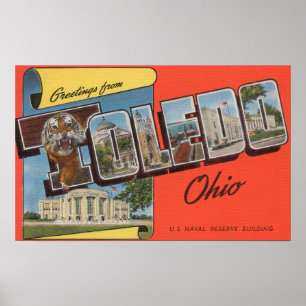 Toledo, Ohio - US Naval Reserve Building Poster