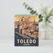 Toledo Spanje Alcazar Reizen Briefkaart (Staand voorkant)