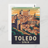 Toledo Spanje Alcazar Reizen Briefkaart (Voorkant / Achterkant)