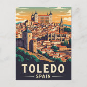 Toledo Spanje Alcazar Reizen Briefkaart (Voorkant)
