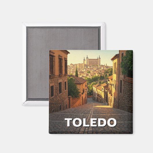 Toledo Spanje Alcazar Reizen Magneet (Voorkant / Achterkant)