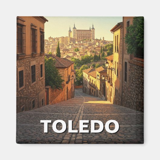 Toledo Spanje Alcazar Reizen Magneet (Voorkant)