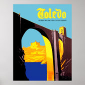 Toledo, Spanje. Brug over het Middellandse-zee Poster (Voorkant)