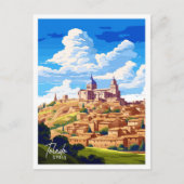 Toledo Spanje Kunst vintage reisillustratie Briefkaart (Voorkant)