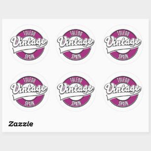 Toledo spanje retro stijl logo ronde sticker