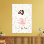 Tolerable - Jane Austen Floral  Canvas Afdruk (Insitu (Woonkamer))