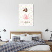 Tolerable - Jane Austen Floral  Canvas Afdruk (Insitu (Slaapkamer))