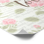 Tolerable - Jane Austen Floral Poster (Hoek)