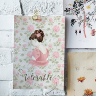 Tolerable - Jane Austen Floral Poster