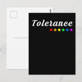 Tolérance | LGBTQ+ Pride carte postale (Devant / Derrière)