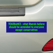 tolerantie bumpersticker (Op auto)