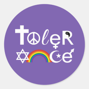 TOLERANTIE T-shirt Ronde Sticker