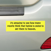 Tolerantie versus haat bumpersticker (Op auto)