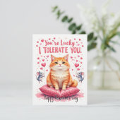 💘🐈Tolerate This Love Feestdagenkaart (Staand voorkant)