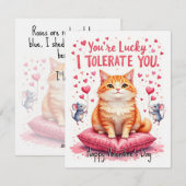 💘🐈Tolerate This Love Feestdagenkaart (Voorkant / Achterkant)