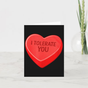 Tolereren - grappige valentijnsdag candy hart kaart