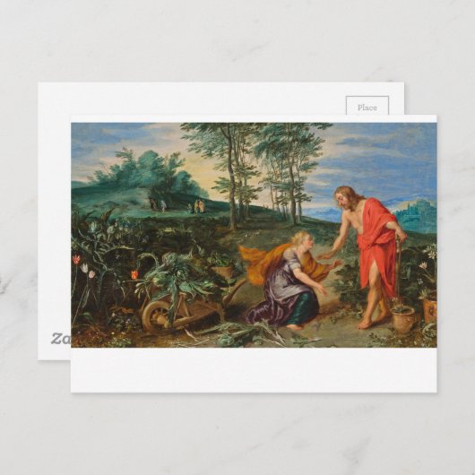 Toli Me Tangere Jesus en Mary Magdalene" Briefkaart (Voorkant / Achterkant)