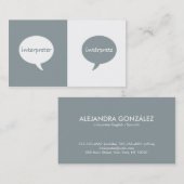 tolk Engels - Spaans Visitekaartje (Voorkant / Achterkant)