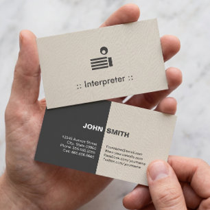 Tolk Simple Elegant Professional Visitekaartje