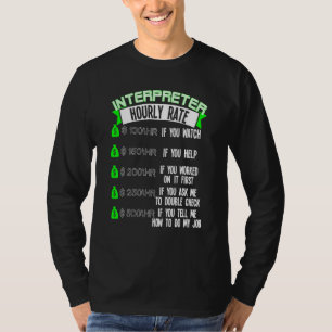 Tolk Uurtarief ASL T-shirt