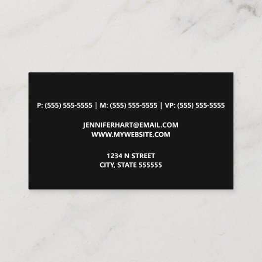 tolk visitekaartje (Achterkant)